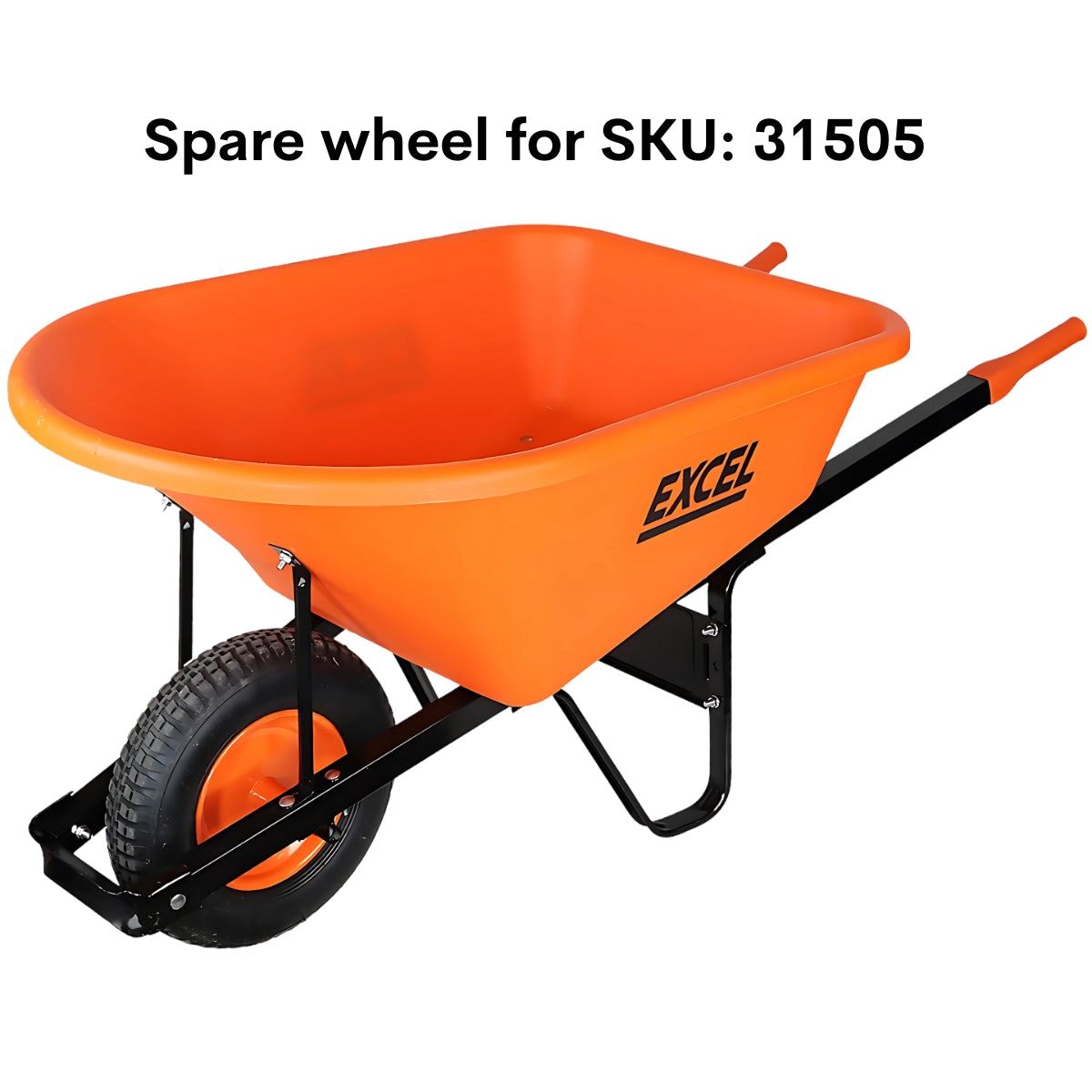Excel Heavy Duty Rubber Wheelbarrow Wheel for 120L SKU 31505