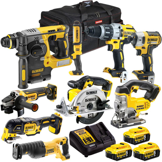 Dewalt DCKT4T79P5T 18V 9 Piece Cordless Combo Kit with 3 x 5.0Ah Battery & Charger