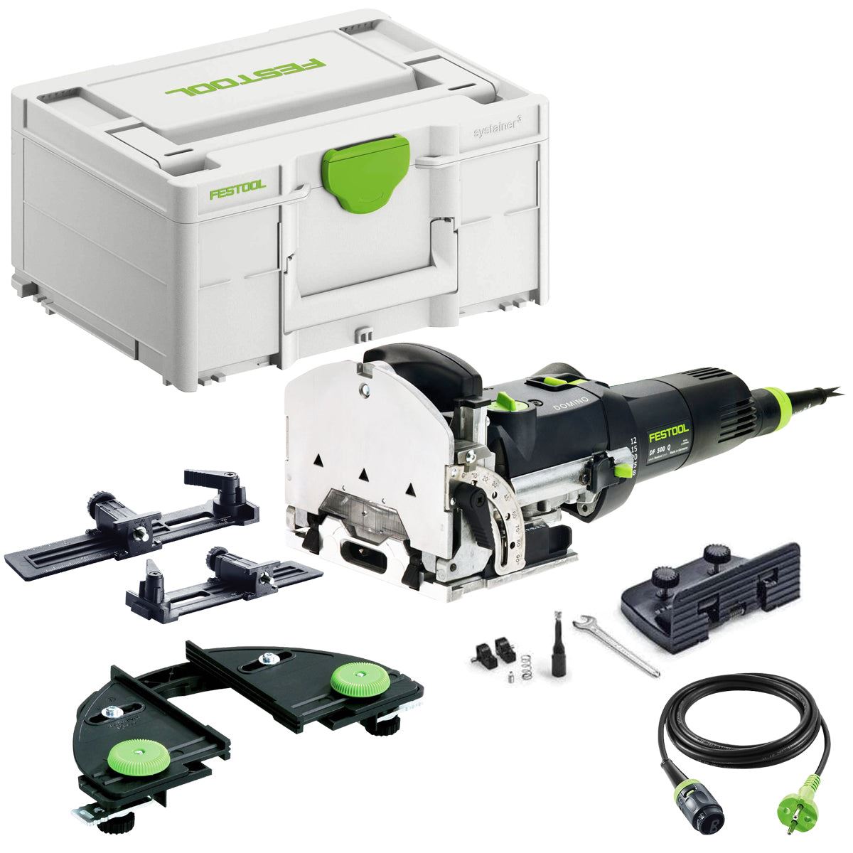 Festool DF 500 Q-Plus 110V GB Domino Joining Machine - 576417 With Cross Stop & Trim Stop
