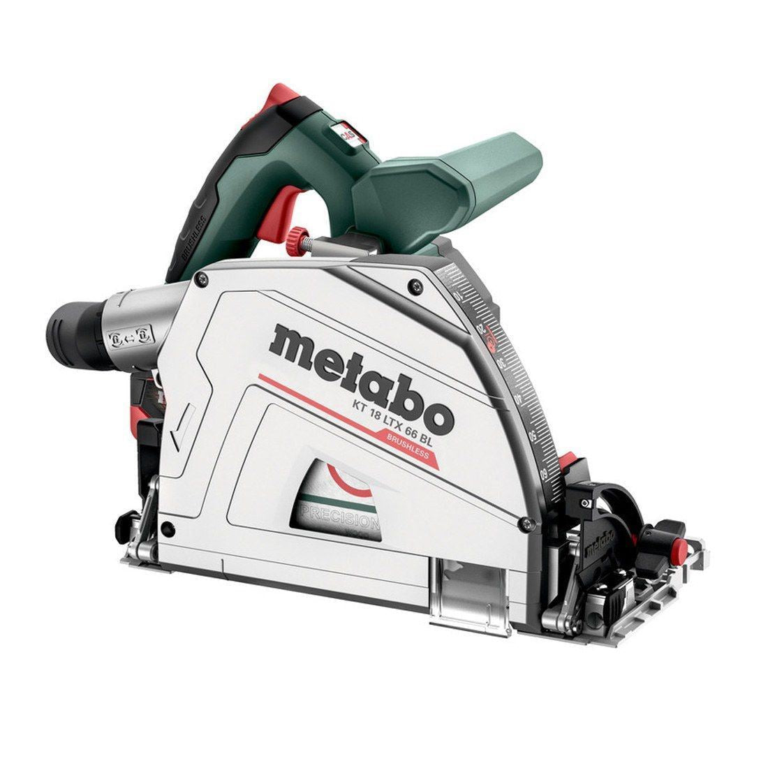 Metabo KT 18 LTX 66 BL 18V Brushless Plunge Saw with 2 x 5.2Ah Battery Charger & 1600mm Guide Rail Kit