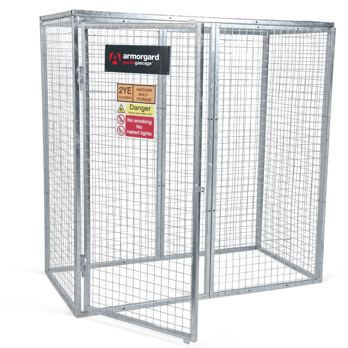 Armorgard GGC6 Gorilla Gas Cage 1812mm x 966mm x 1831mm Heavy-Duty Secure Storage for Gas Cylinders