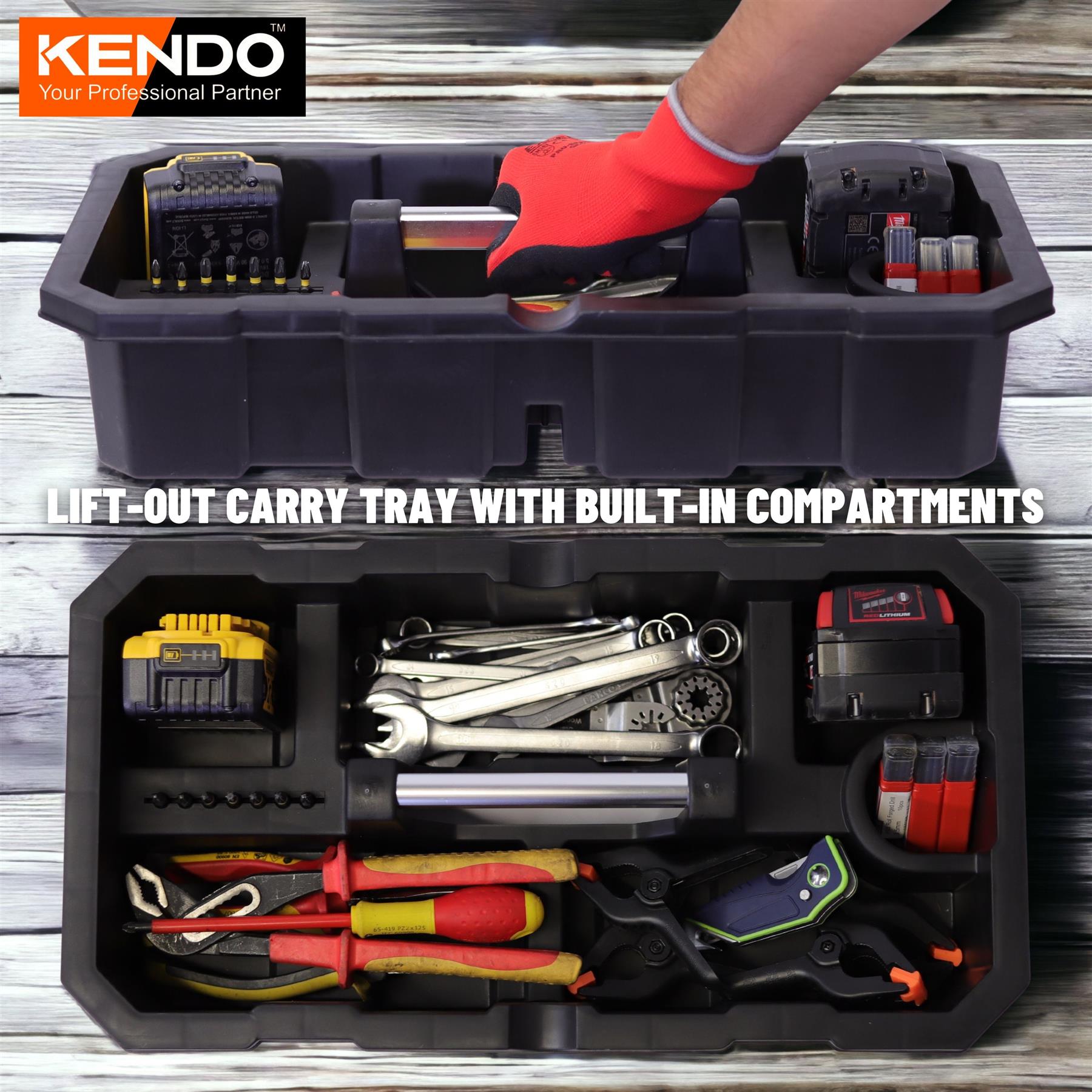 Kendo Mobile Tool Box with 2 Organizers