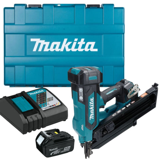Makita DBN900ZK 18V LXT Brushless Framing Nailer With 1 x 5.0Ah Battery, Charger & Case