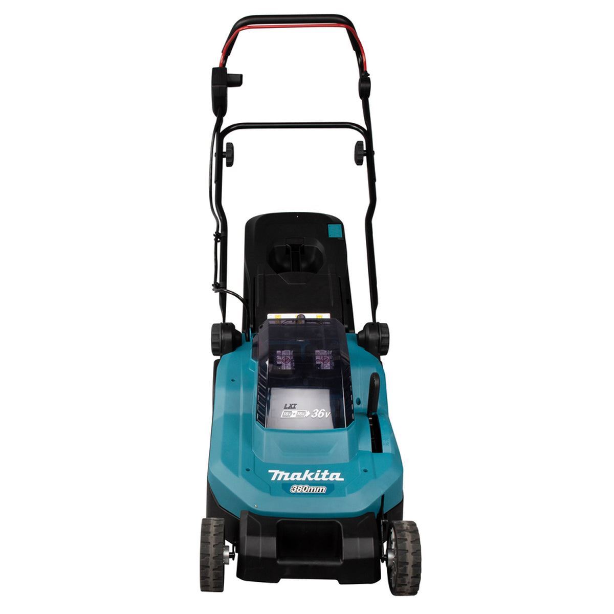 Makita DLM382PT2 36V LXT Cordless 38cm Lawn Mower With 2 x 5.0Ah Batteries & Charger