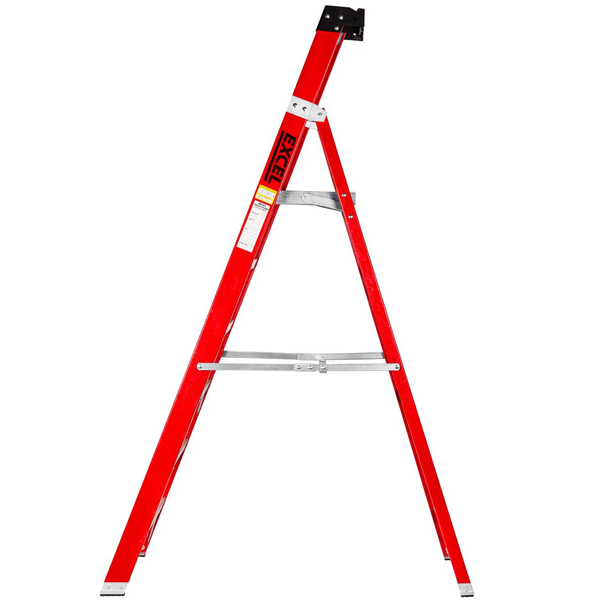 Excel Electricians Fibreglass Platform Step Ladder 6 Tread 2.04m EN131