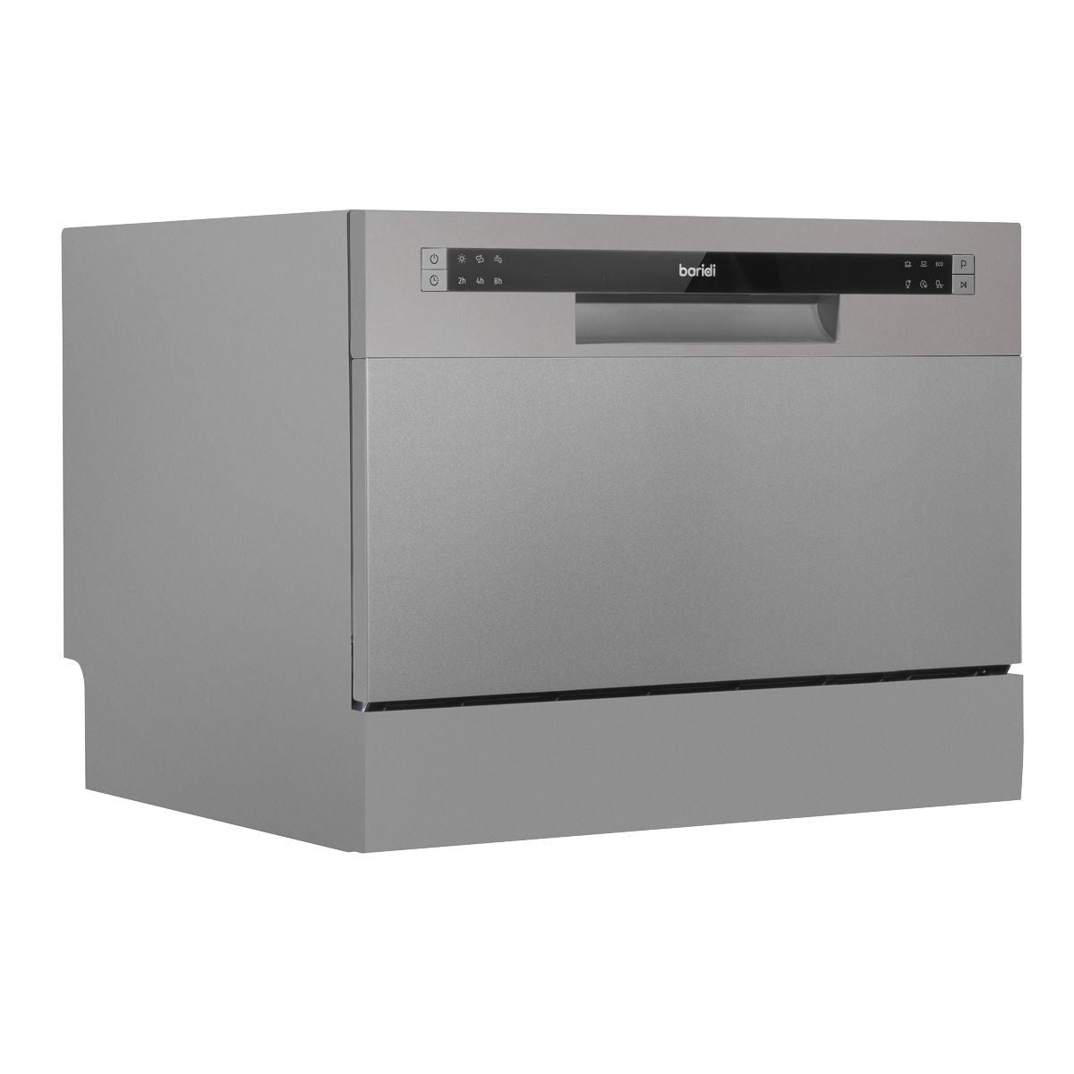 Sealey DH84 Baridi Tabletop Dishwasher 6 Place Settings 6.5L Capacity Silver 230V/1280W