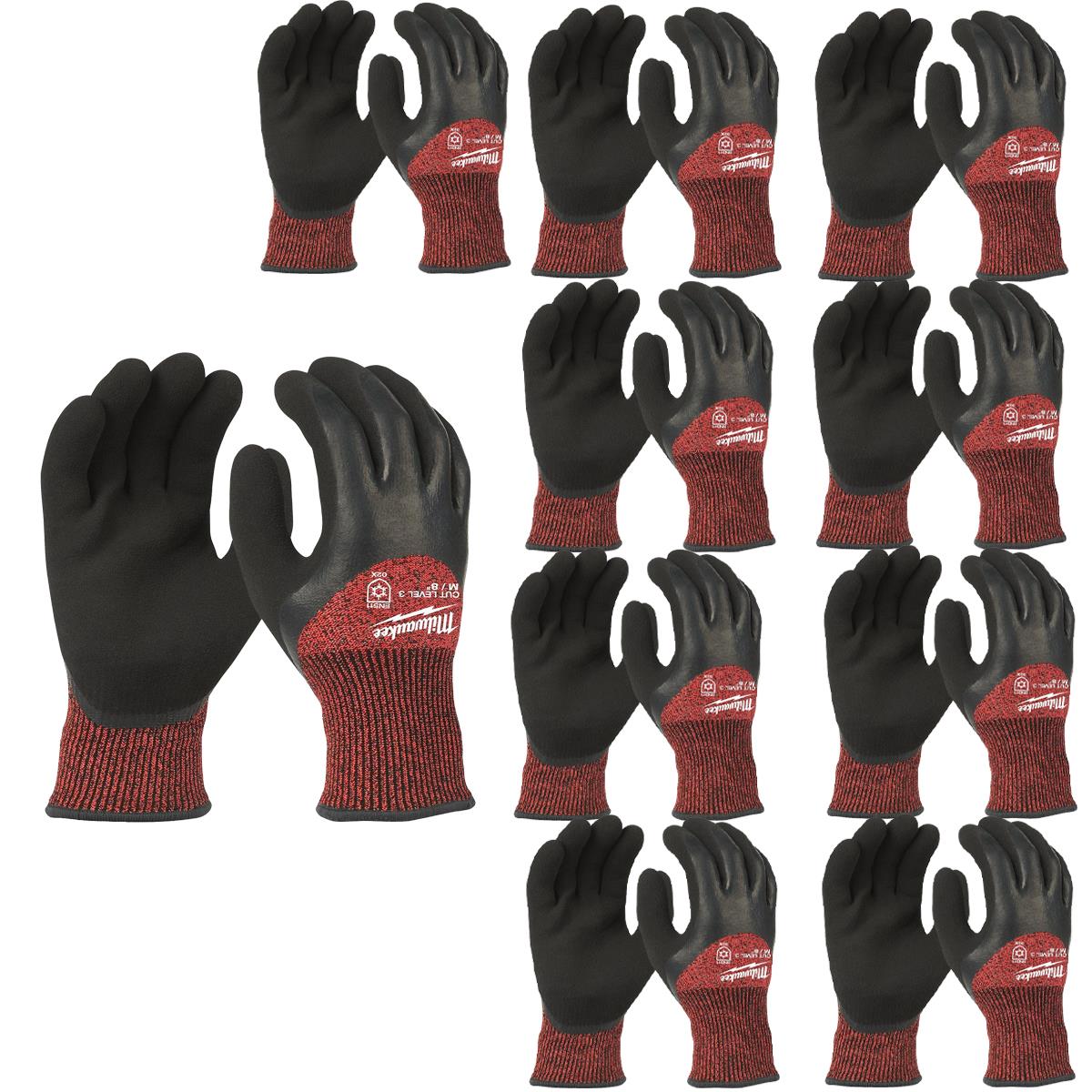 Milwaukee 4932471347 Winter Cut C Gloves Size 8/M Pack of 10