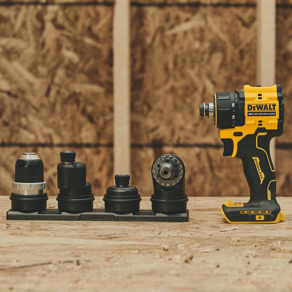 Dewalt DCD803NT-XJ 18V XR Brushless Multi-Head Drill Driver Body Only with Interchangeable Heads & Case