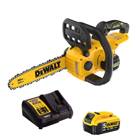 Dewalt DCMCS565P1-GB 18V XR Brushless 30cm Chainsaw with 1 x 5.0Ah Battery & Charger