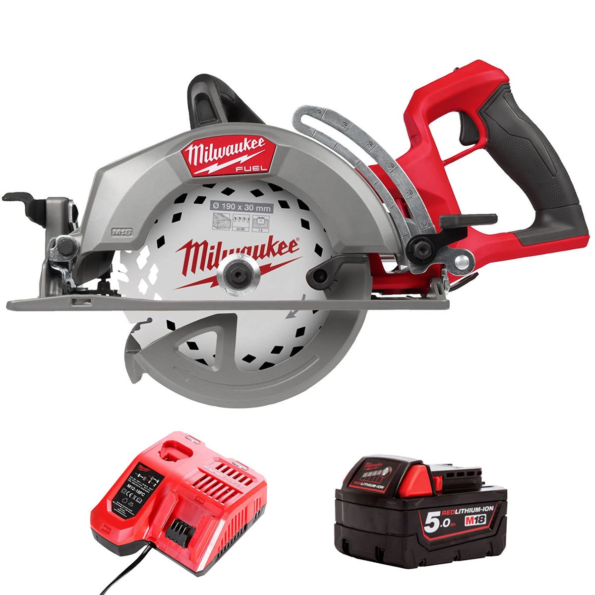 Milwaukee M18FCSRH662-0 M18 FUEL Gen 2 18V Brushless Circular Saw with 1 x 5.0Ah Battery & Charger