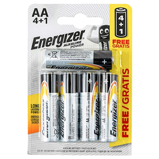 Energizer AA Battery 4+1 Pack Alkaline Power ENR414974