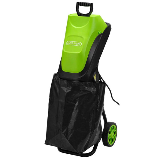 Draper 18DGAC03 Garden Shredder 230V/2500W Twin Blade Garden Waste Shredder with 45L Collection Bag 30289