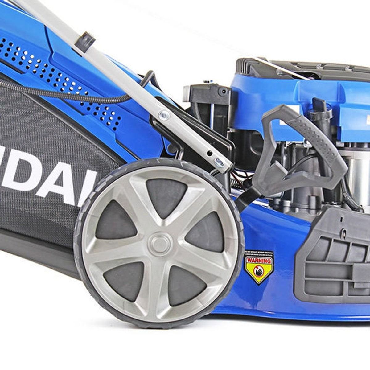 Hyundai HYM460SPE 46cm Electric-Start Self-Propelled Petrol Lawnmower Mulch, Rear & Side Discharge