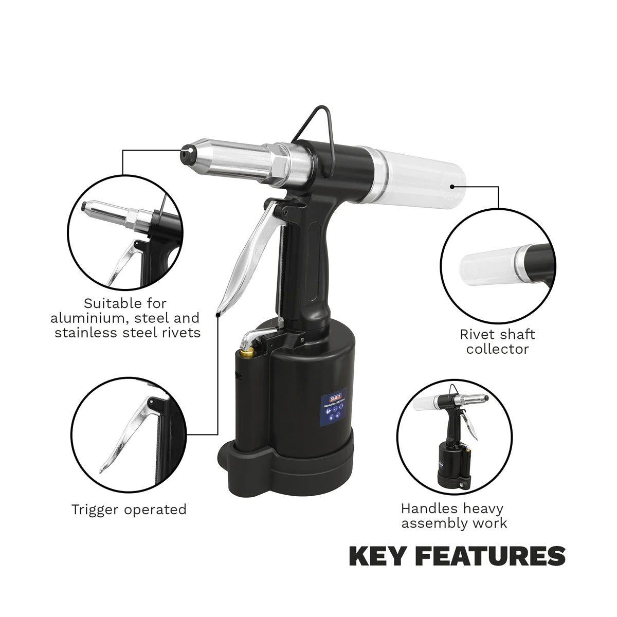 Sealey SA312 Air Riveter 3/16