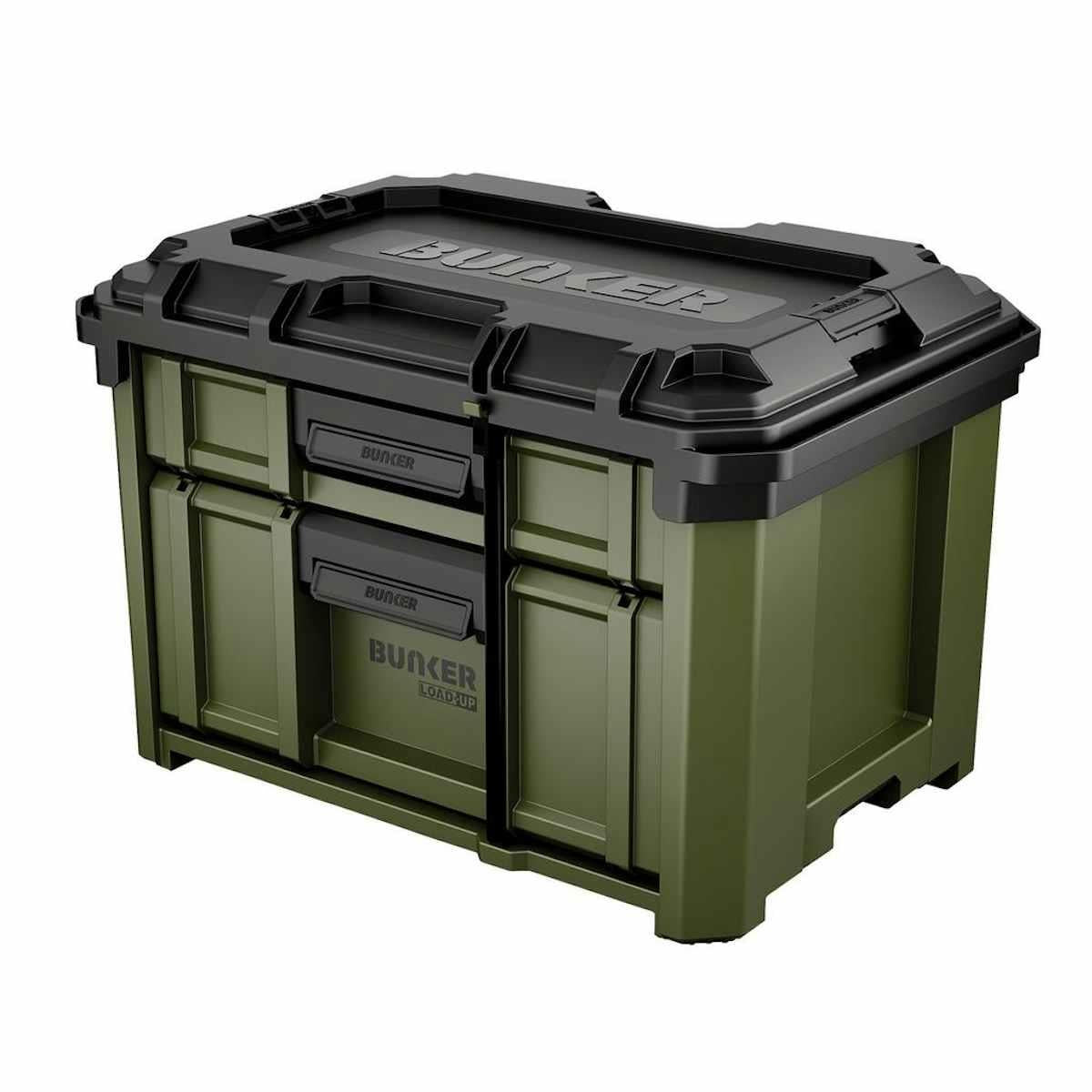 BUNKER B600-2DTB Load-Up 570mm Stacking Tool Box 2 Drawer Heavy Duty Storage 29436