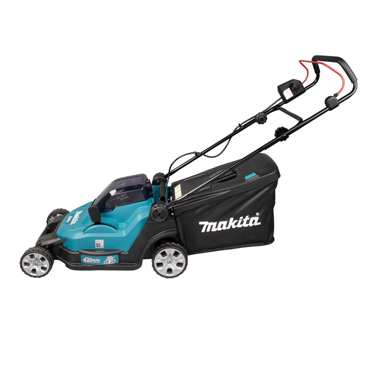 Makita DLM432PT2 36V LXT Cordless 43cm Lawn Mower With 2 x 5.0Ah Batteries & Charger