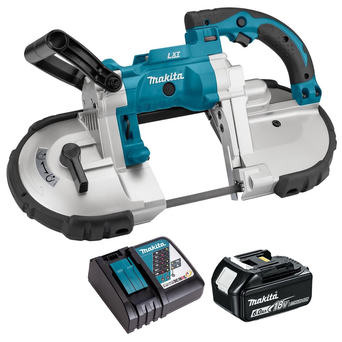 Makita DPB180Z 18V LXT Portable Band Saw with 1 x 6.0Ah Battery & Charger