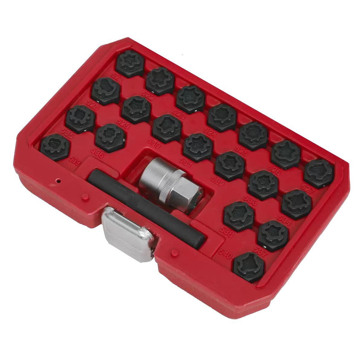 Sealey SX220 Locking Wheel Nut Key Set for VAG 22pc