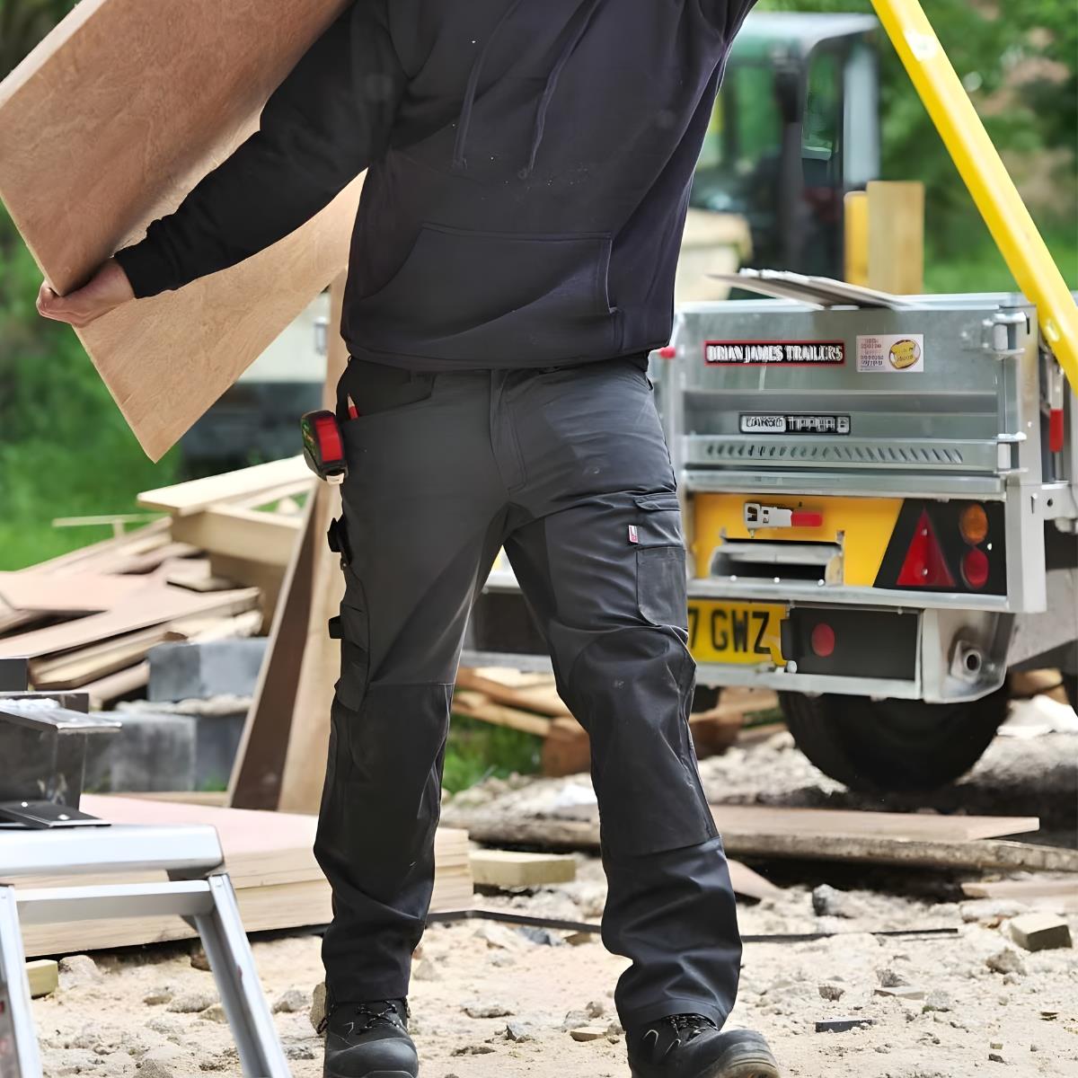 TuffStuff 725 Heavy Duty X-Motion Work Trousers Grey - L30