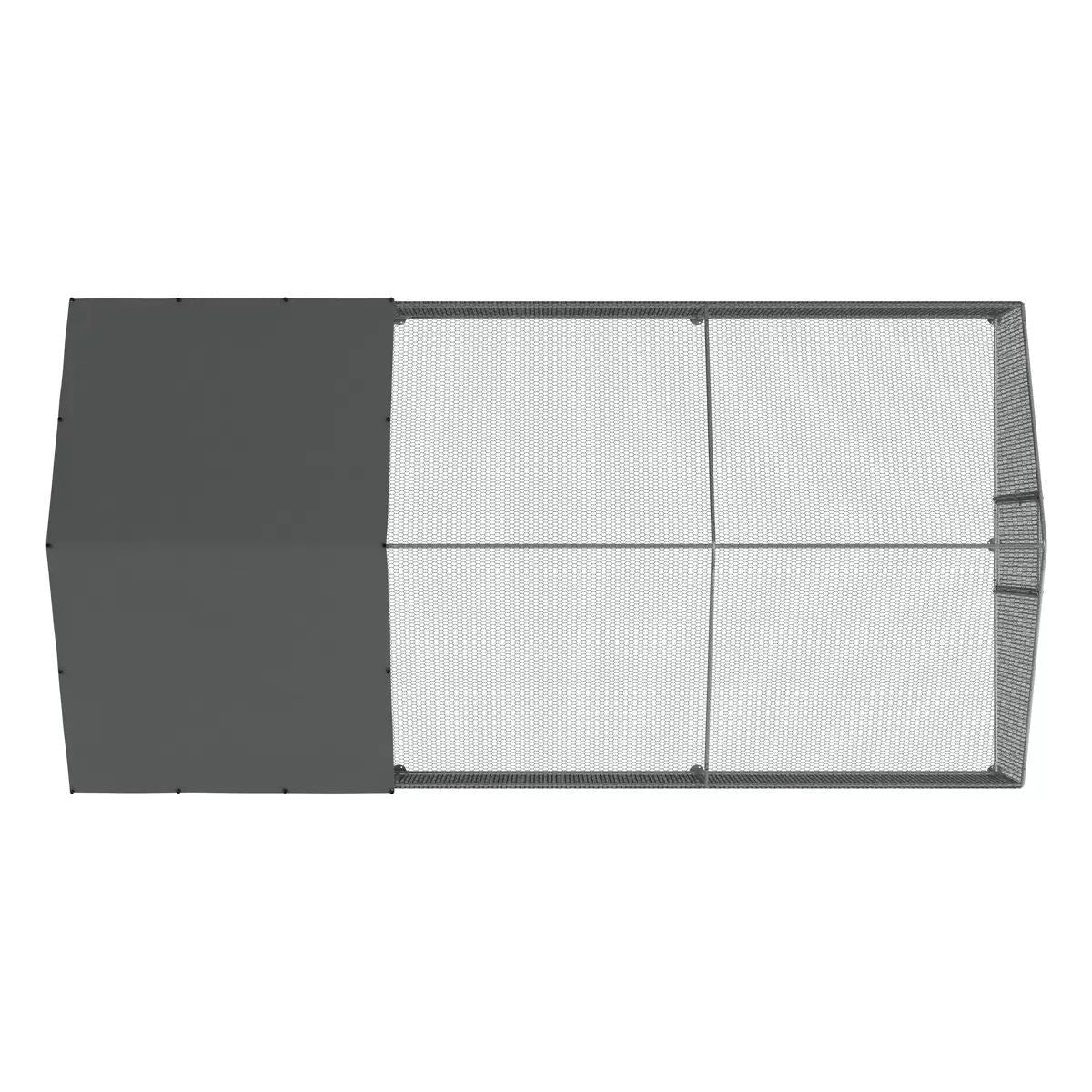 Sealey DG280 Dellonda 3 x 6 x 2m Walk-In Chicken Run, Galvanized Steel, Roof Cover & PVC Coated Chicken Wire