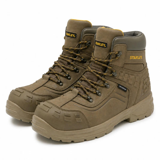 Stanley Atlanta Waterproof Safety Hiker Boots Stone - Size 10