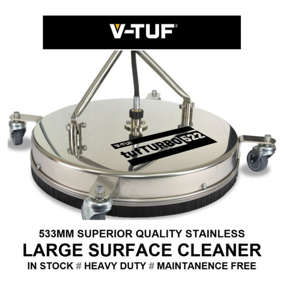 V-TUF H1.007TT 533mm Surface Cleaner with Advanced V-Spin Cleaning Technology for Effortless Deep Cleaning