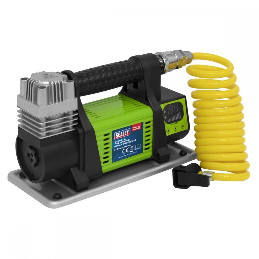 Sealey MAC04D 12V Digital Tyre Inflator/Mini Air Compressor