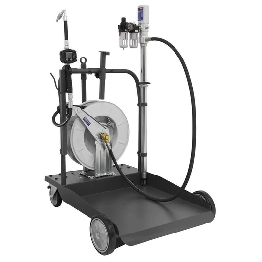 Sealey AK4562D Oil Dispensing System Air Operated with 10mtr Retractable Hose Reel