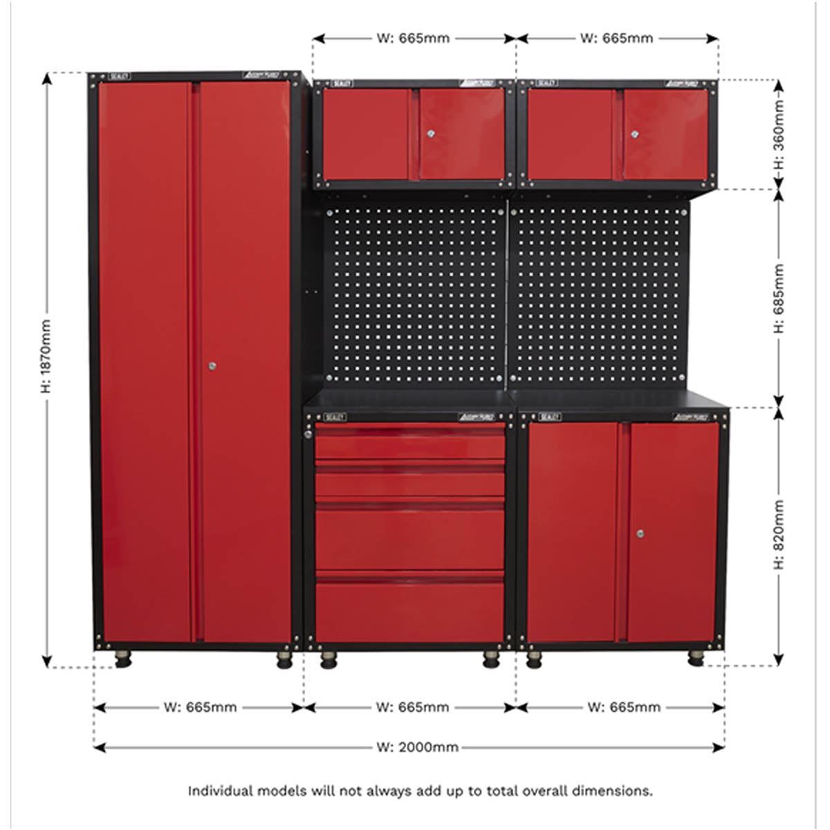 Sealey APMS80COMBO3 2.0m American PRO Storage System