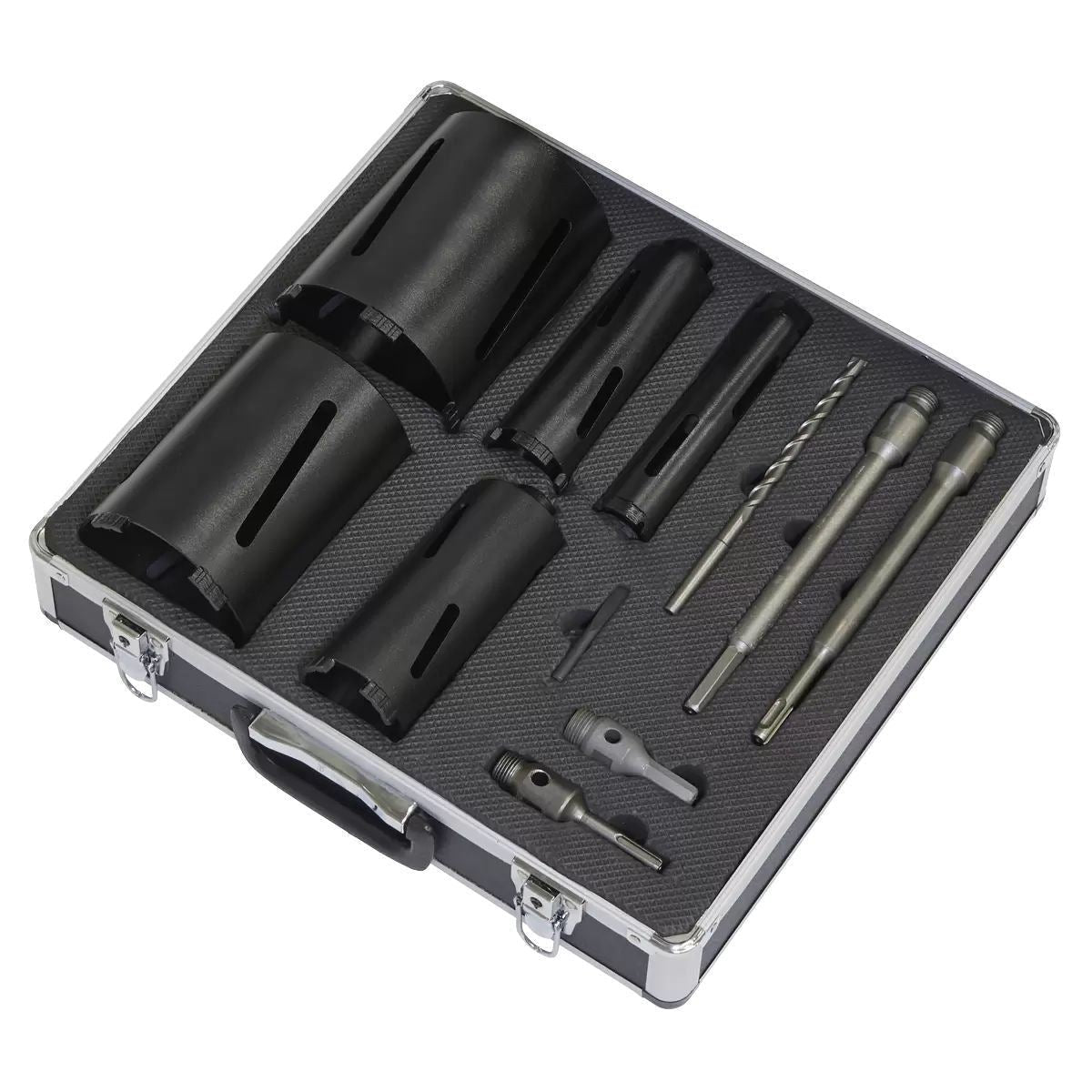 Sealey WDCKIT5 Diamond 5 Core Kit (38, 52, 65, 117, 127mm Cores with Adaptors)