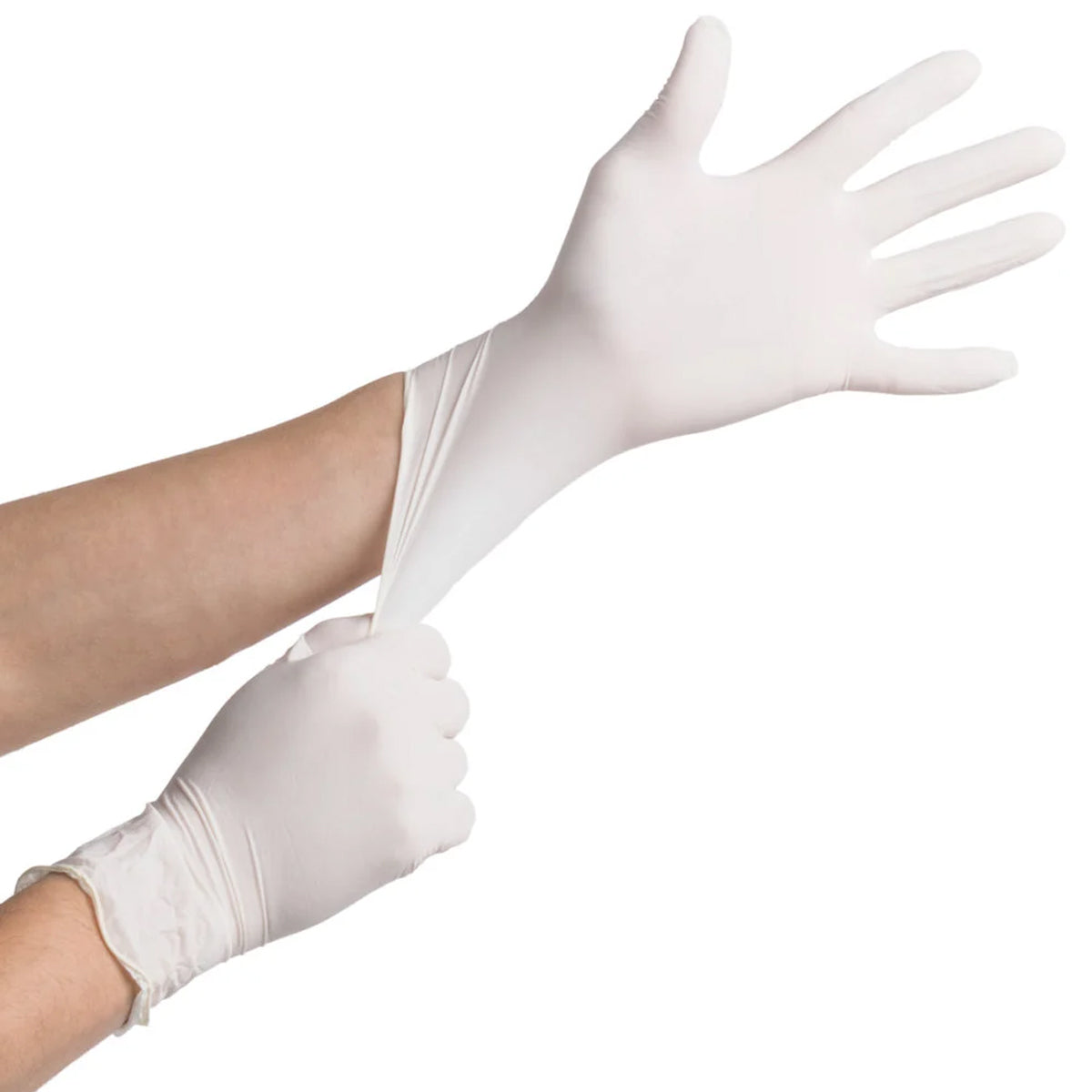 Natural Latex Powder-Free Disposable Gloves Extra Large Pack of 100