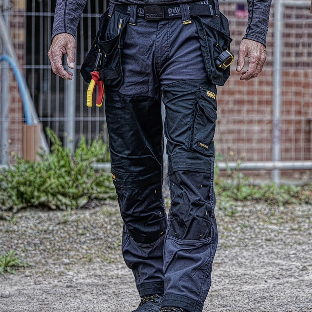 Dewalt Memphis Pro-Stretch Holster Trousers Grey/Black - L31