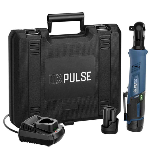Draper DX12VRWKUK DXPULSE 12V Ratchet Wrench Kit 1/2" Square Drive with 2 x 2.0Ah Batteries & Charger 29542