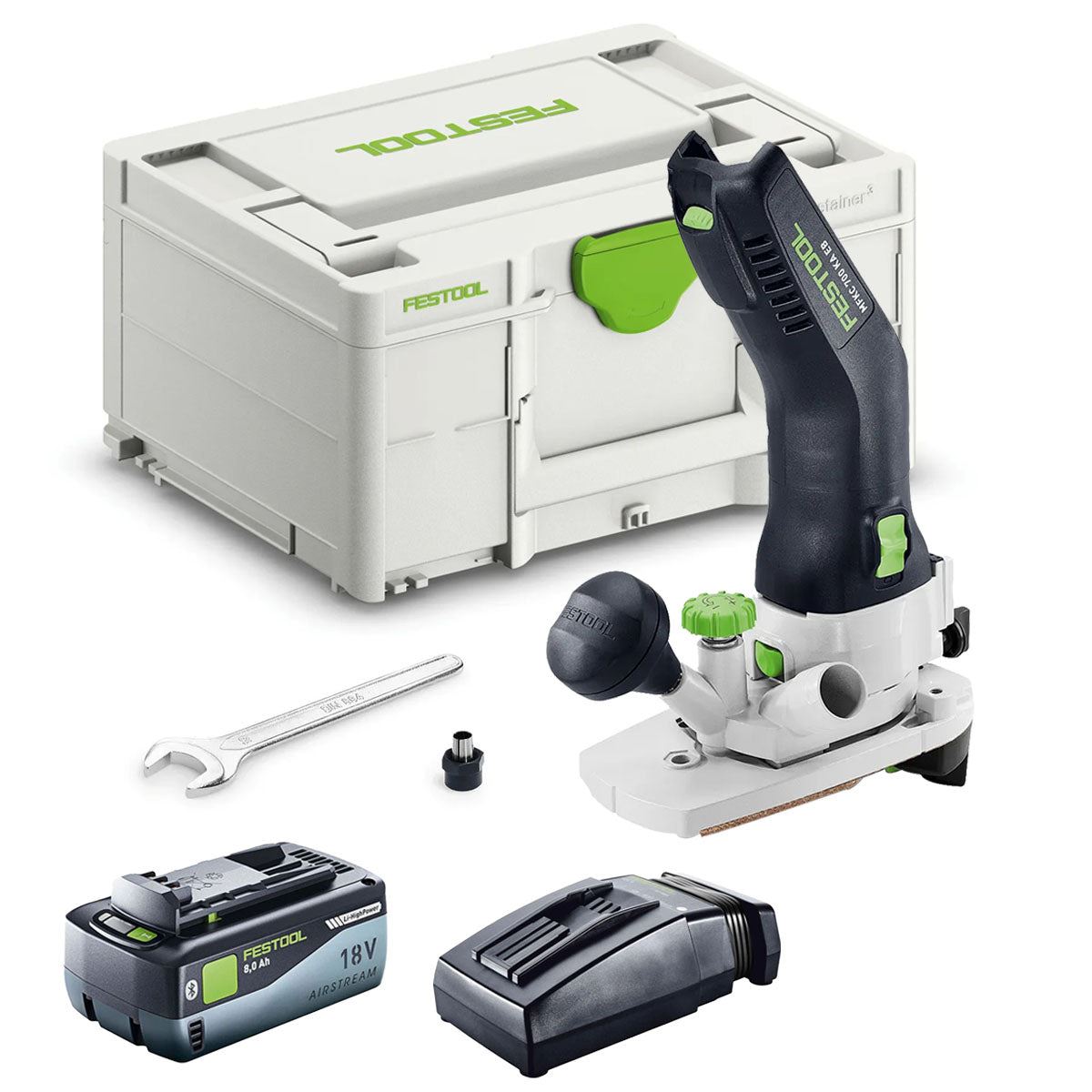 Festool MFKC 700 KA EB-Basic 18V Brushless Module Edge Router with 1 x 8.0Ah Battery Charger & Case