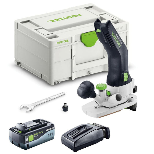 Festool MFKC 700 KA EB-Basic 18V Brushless Module Edge Router with 1 x 8.0Ah Battery Charger & Case