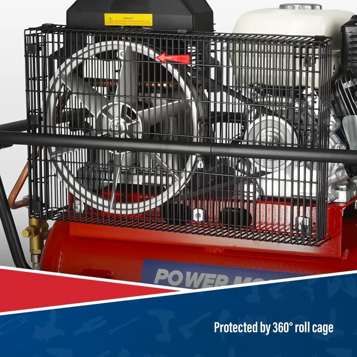 Sealey SA5055 50L Belt Drive Air Compressor with Petrol Engine 5.5hp