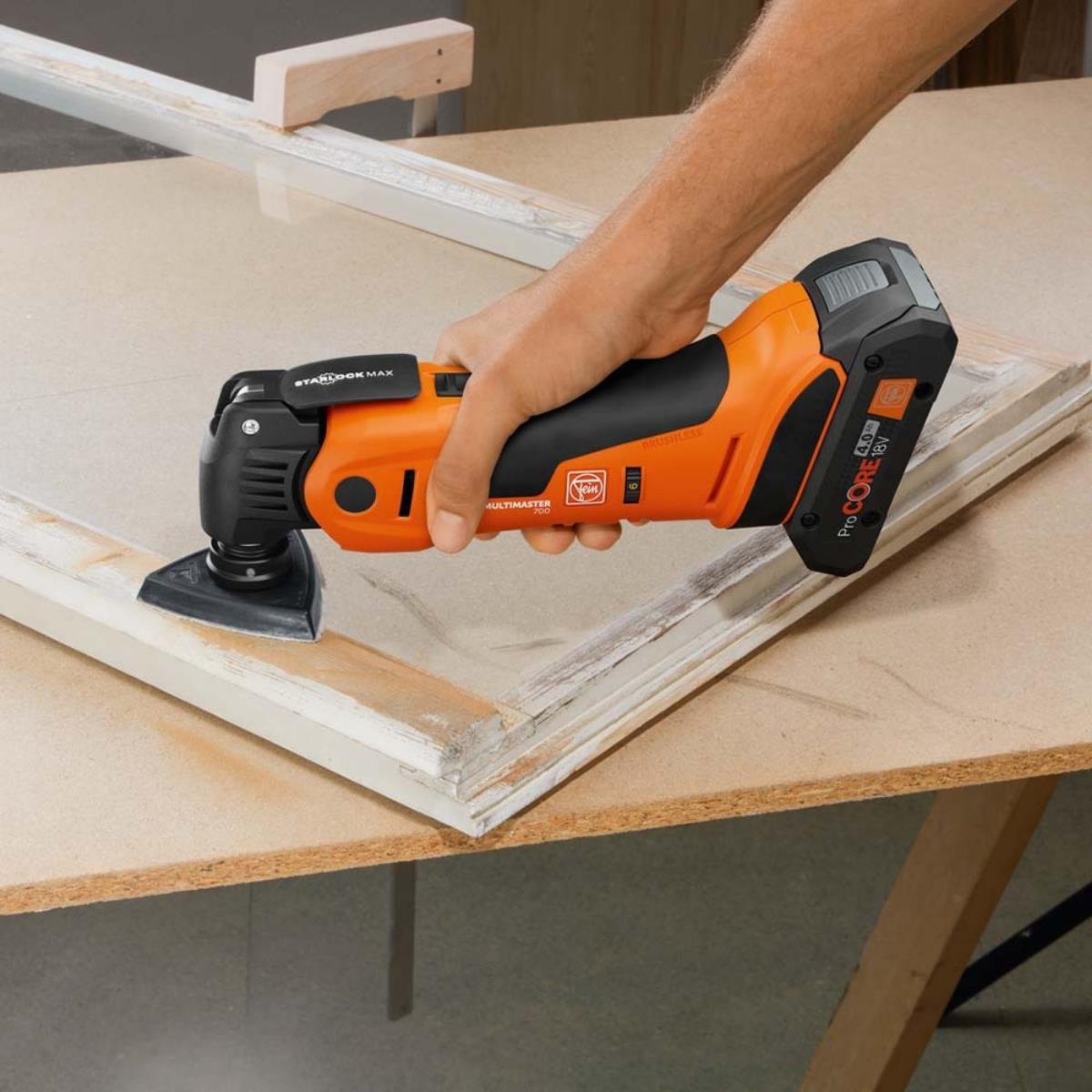 Fein MM 700 MAX STARLOCK MultiMaster Oscillating Multi-Tool In Case With 3 Piece Wood & Metal Cut Set