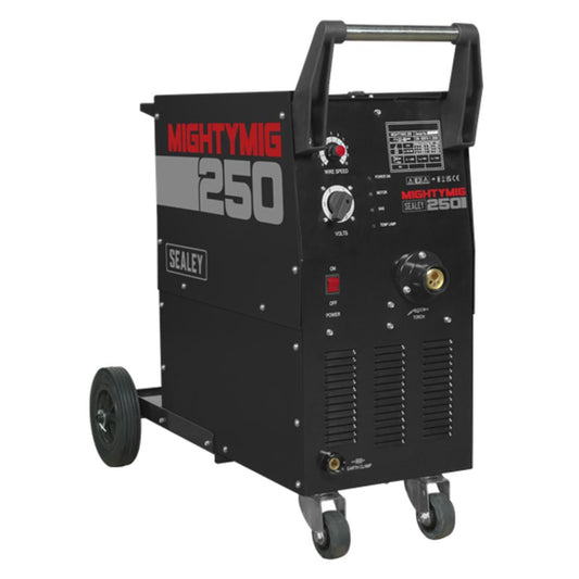 Sealey MIGHTYMIG250 250A Professional Gas/No-Gas MIG Welder with Euro Torch 230V