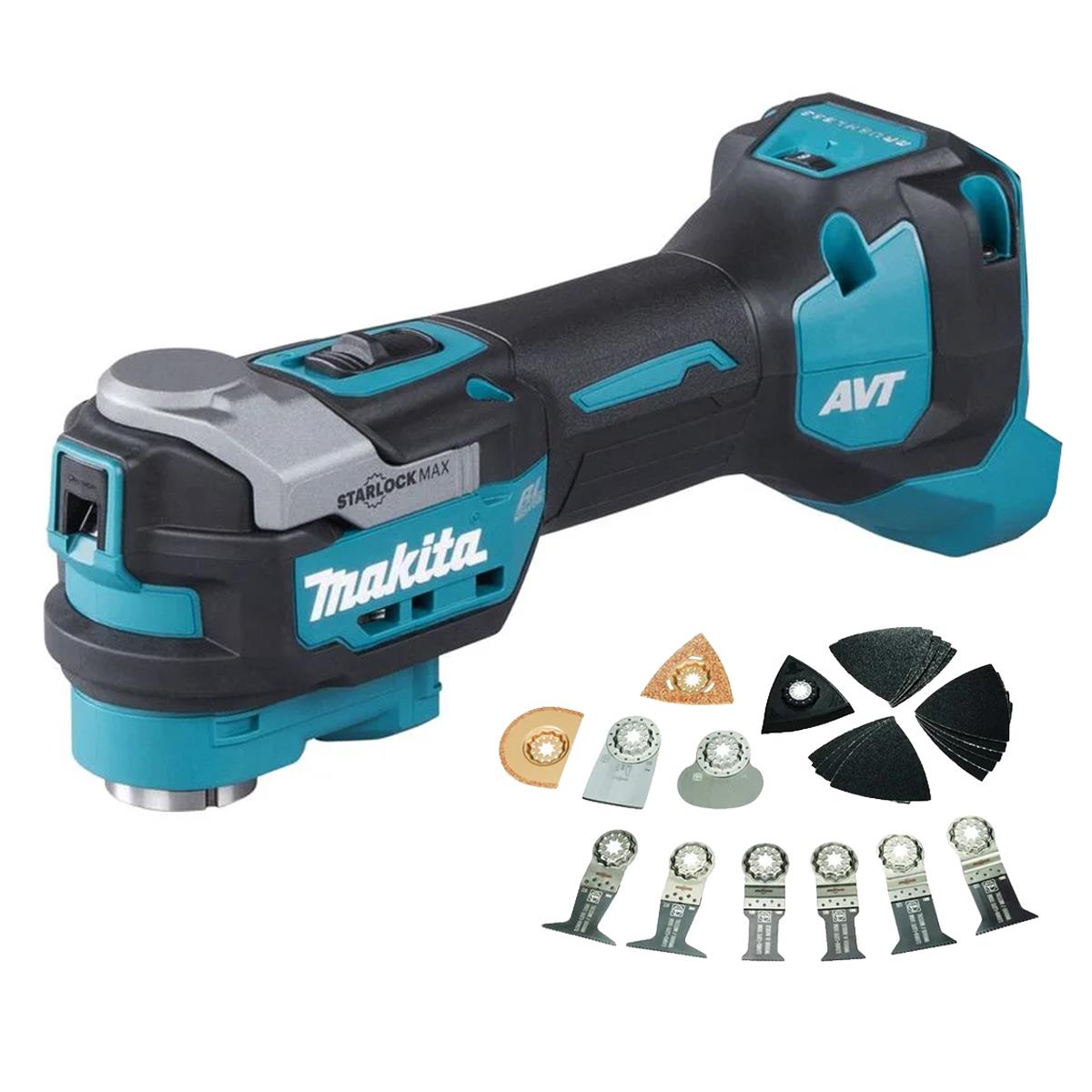 Makita TM001GZ 40V Brushless Starlock Max Multi Tool With 26 Piece Accessory Set