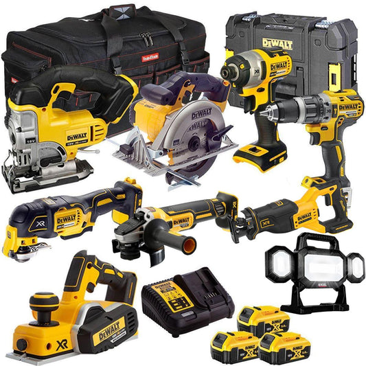 Dewalt 18V 9 Piece Power Tool Kit with 3 x 5.0Ah Battery & Charger T4TKIT-9714