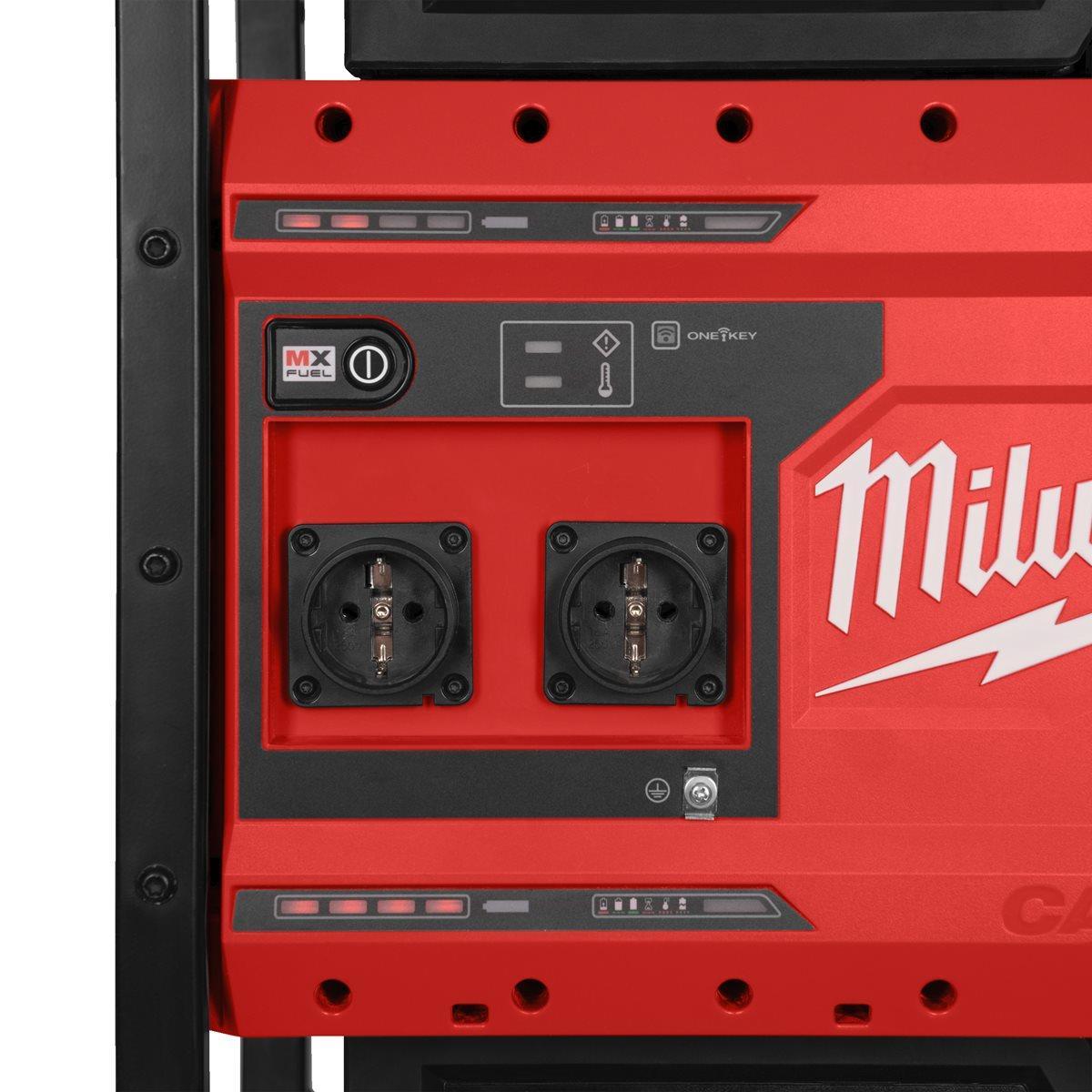 Milwaukee MXFPS-602 UK 110V MX FUEL Power Source with 2 x 6.0Ah MX FUEL Redlithium Batteries 4933479268