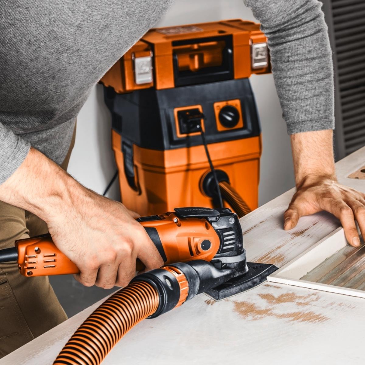 Fein MM 700 MAX STARLOCK MultiMaster Oscillating Multi-Tool in Case With 3 Piece Wood E-Cut Set