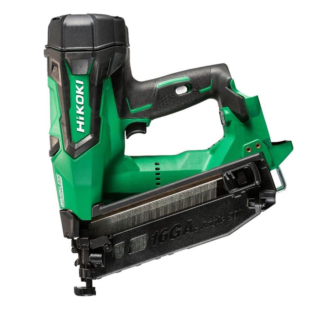 Hikoki NT1865DMBJ4Z 18V Brushless 16G Second Fix Angled Finish Nailer with 1 x 2.5Ah/5.0Ah Battery Charger & Case