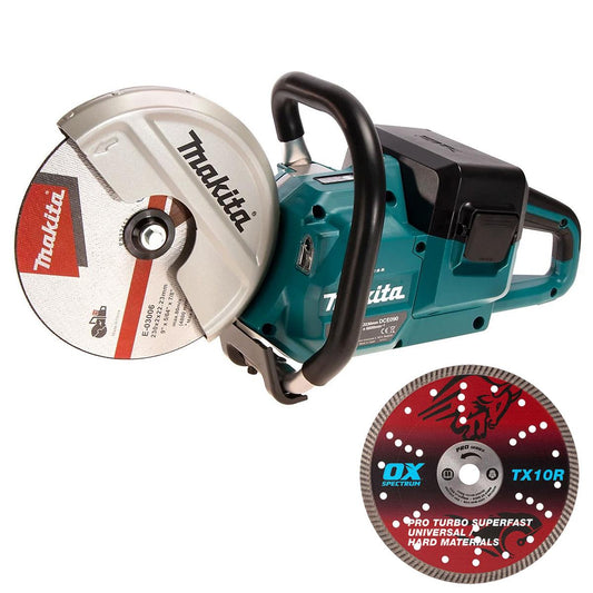 Makita DCE090ZX1 36V LXT 230mm Brushless Disc Cutter with Diamond Blade