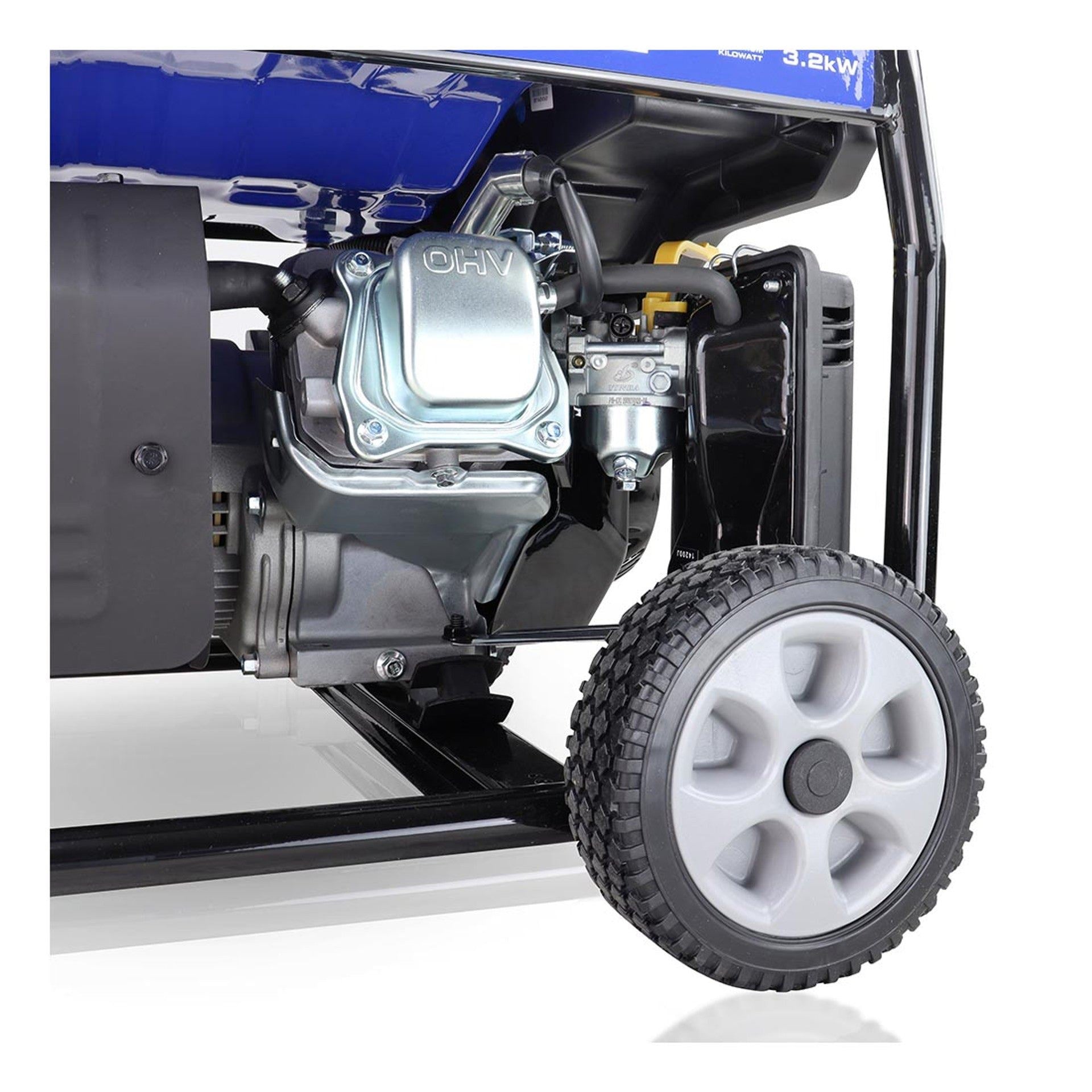 Hyundai HY3800LEK-2 Petrol Site Open Generator with Electric, Recoil Start & Wheel Kit 3200W/230V