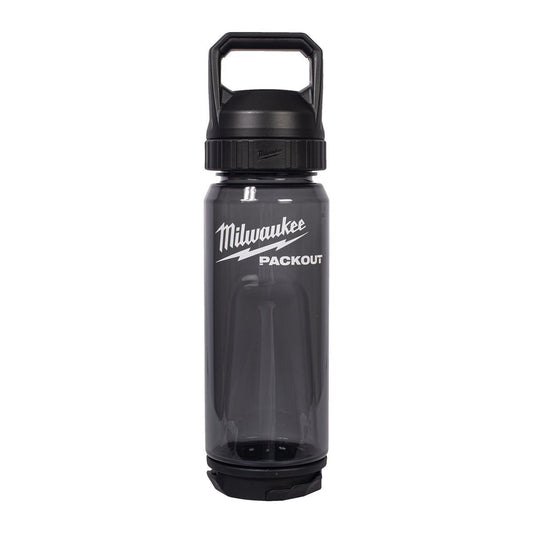 Milwaukee Packout 740ml Plastic Bottle with Chug Lid Black 4932498639