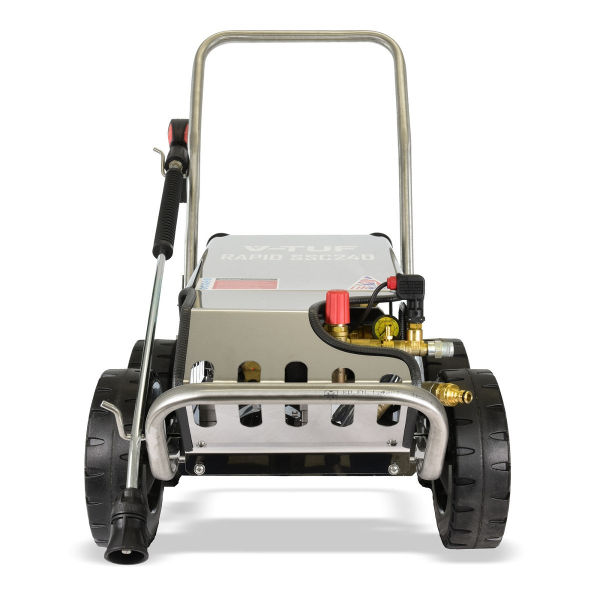 V-TUF RAPIDSSC110V All Stainless Industrial Mobile Pressure Washer for Heavy-Duty Cleaning 110V