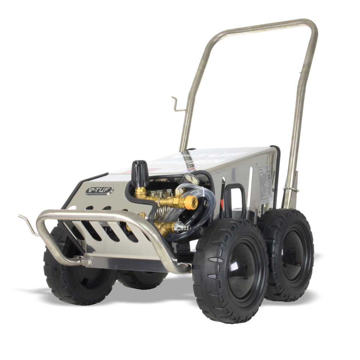 V-TUF RAPIDSSC240V All Stainless Industrial Mobile Pressure Washer for Heavy Duty Cleaning 12L/min