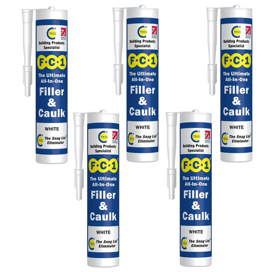 C-TEC FC1 310ml Ultimate All-In-One Filler & Caulk White Pack of 5