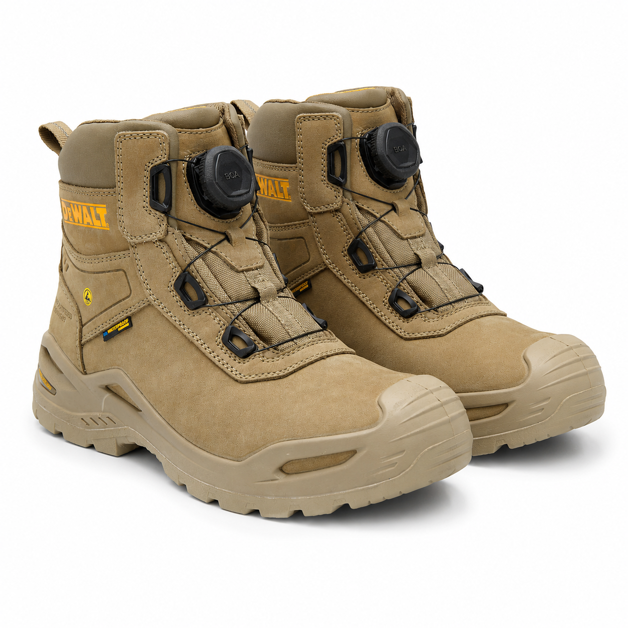 Dewalt Lander BOA Waterproof Safety Boots Stone - Size 10